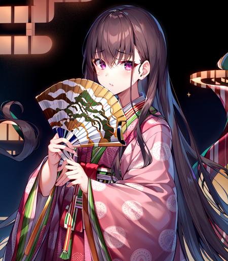 24834-436783079-(masterpiece, best quality, high resolution), 1girl, solo,  _Caster3, junihitoe kimono, 1girl, solo, hand fan, egasumi, looking.png